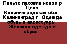 Пальто-пуховик новое р. 48-50  › Цена ­ 1 700 - Калининградская обл., Калининград г. Одежда, обувь и аксессуары » Женская одежда и обувь   